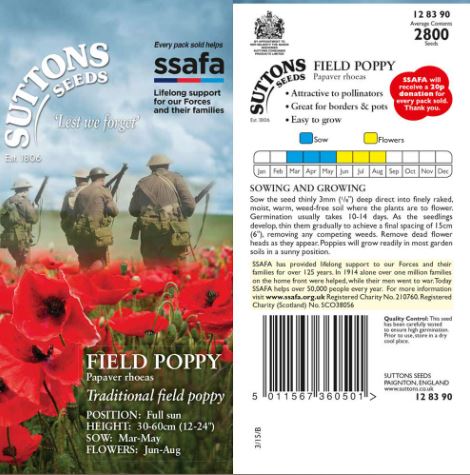 Poppy 'Field Poppy (Rhoeas)' - Seeds - Image 3