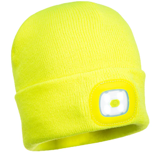 Portwest B029 - Rechargeable LED Beanie Yellow One Size