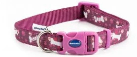 Ancol Purple Bone Nylon Adjustable Collar - Image 2