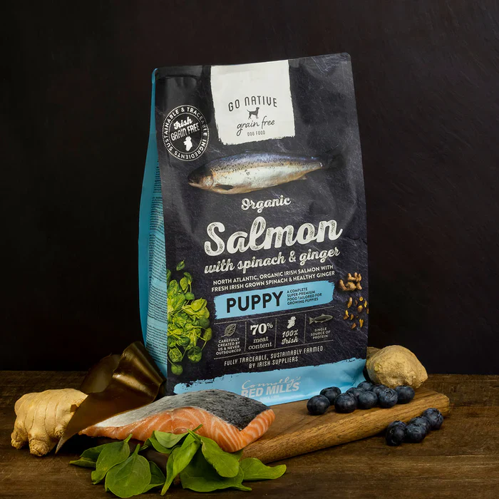 Red Mills Go Native Puppy with Organic Salmon, Spinach & Ginger 800g - Image 2