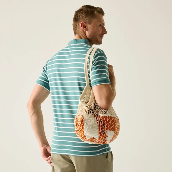 Regatta Tiver Polo Shirt - Arctic White Stripe - Image 3
