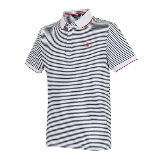 Regatta Tiver Polo Shirt - White Navy Stripe - Image 3