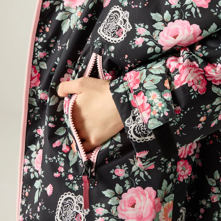 Regatta X Cath Kidston Adult Changing Robe - Black Hackney Rose - Image 7