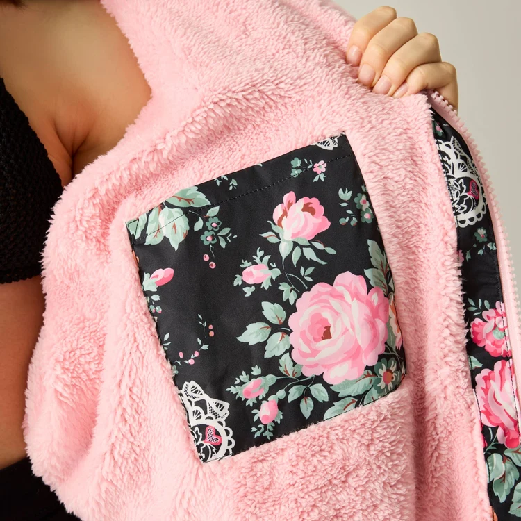 Regatta X Cath Kidston Adult Changing Robe - Black Hackney Rose - Image 8