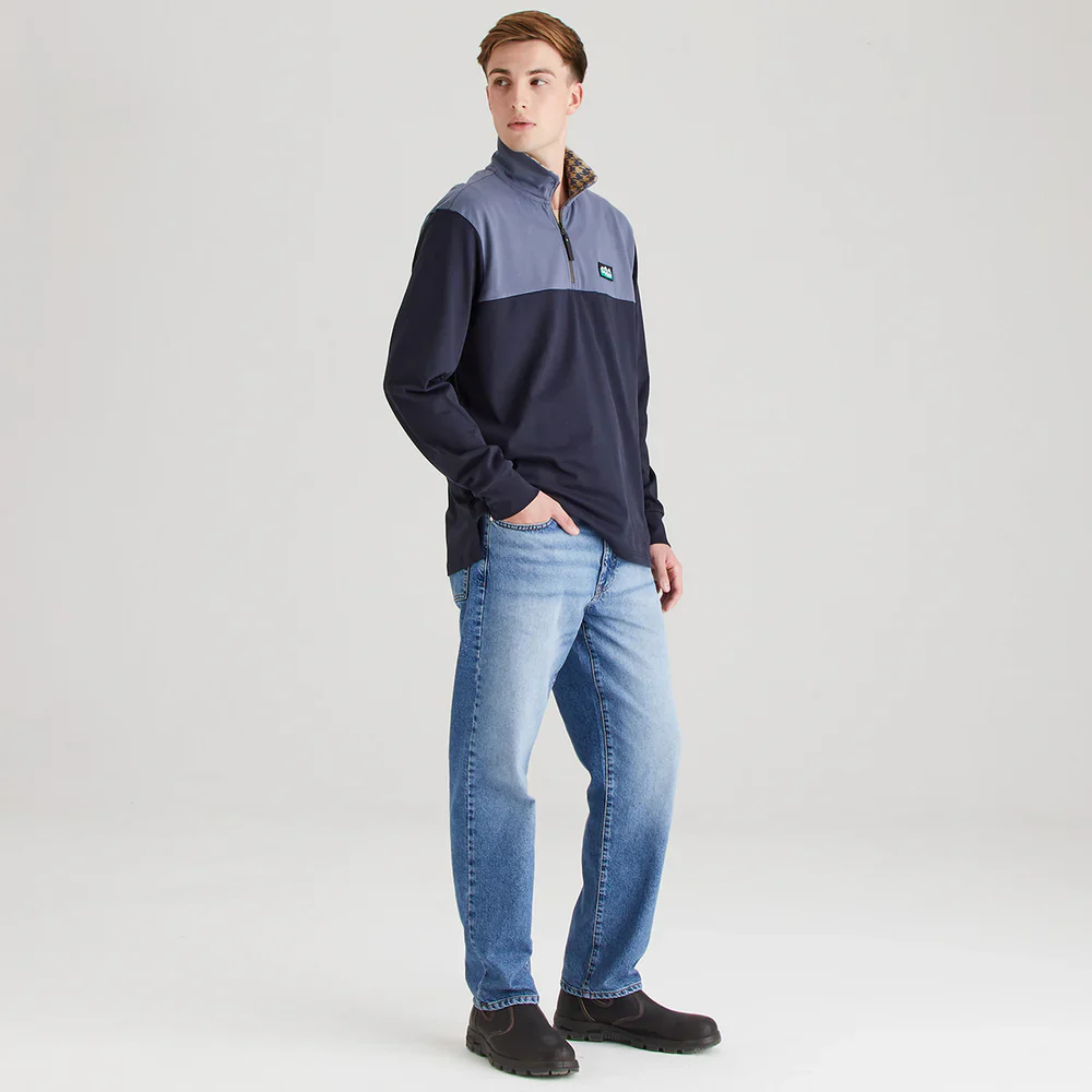 Ridgeline Men's Salthouse 1/4 Zip Top - Navy - Image 5