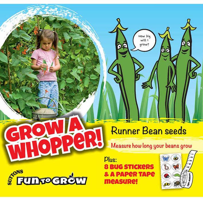 Runner Bean 'Grow A Whopper! (Scarlet Emperor)' - Seeds