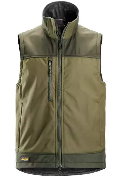 Snickers Softshell Stretch Vest - Dark Khaki Green