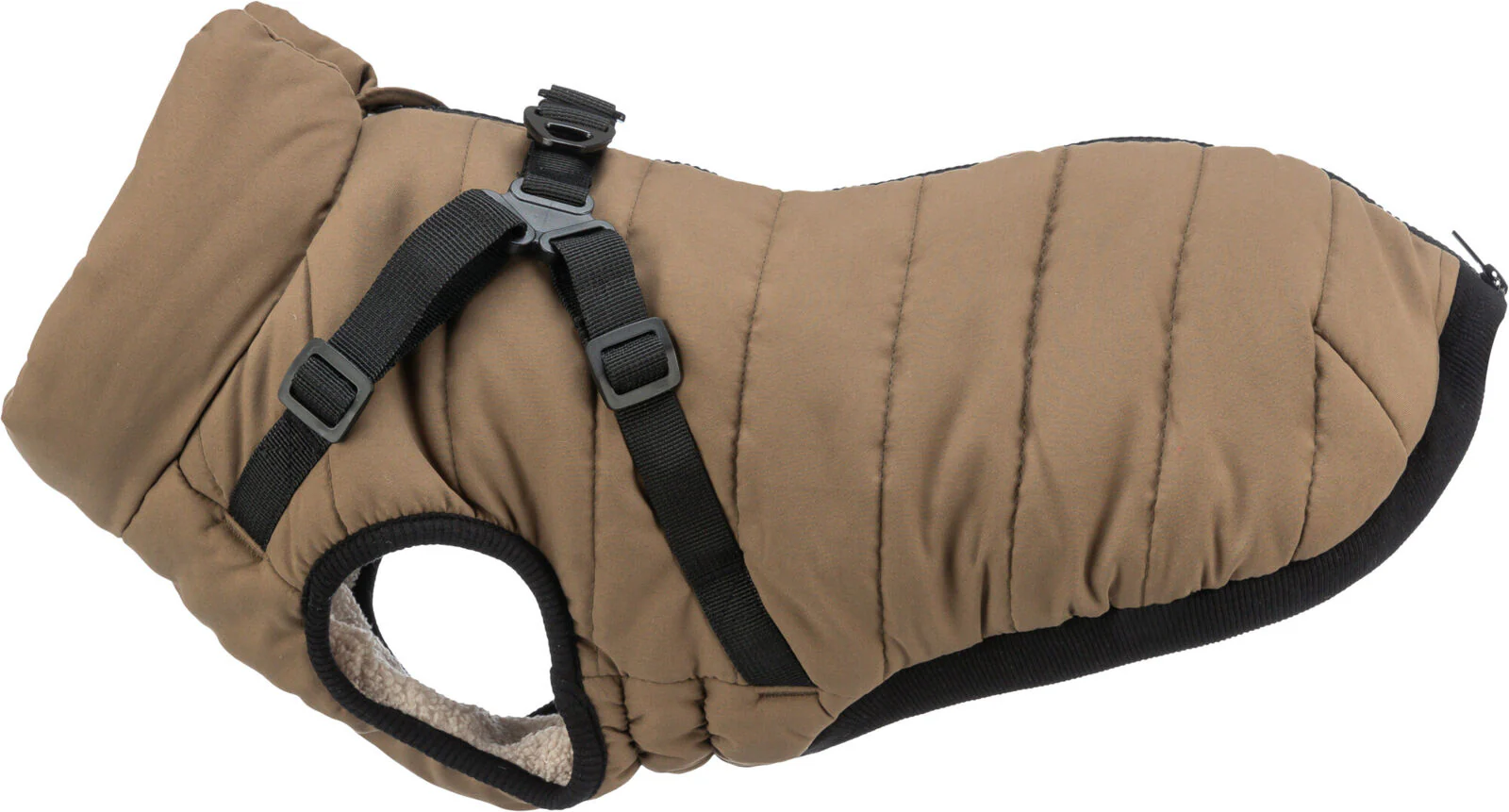 Trixie Pirou Wintercoat with Harness Sand - Image 5