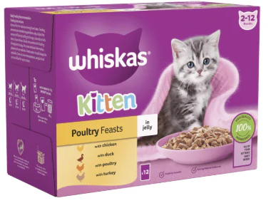 Whiskas Junior Pouches Poultry in Jelly 12 x 85g