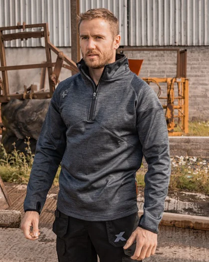 Xpert Pro Half Zip Tech Fleece Grey - Image 3
